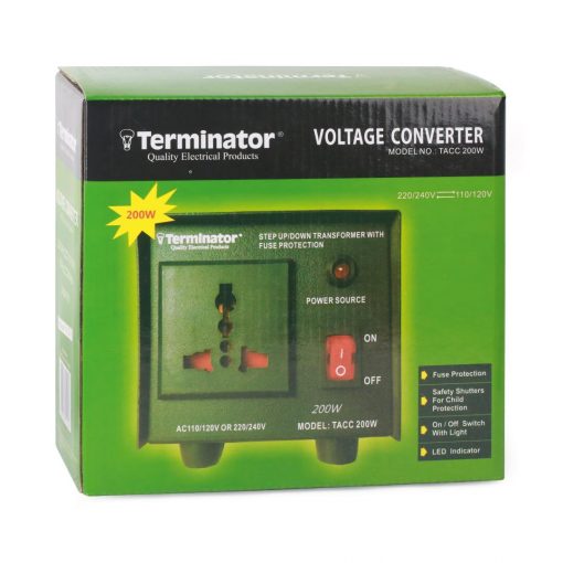 Terminator AC to AC Dual Voltage converter - TACC 200W Terminator AC to AC Dual Voltage converter - TACC 200W